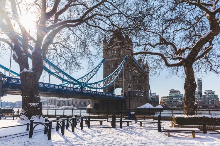 Tower bridge à Londres en hiver